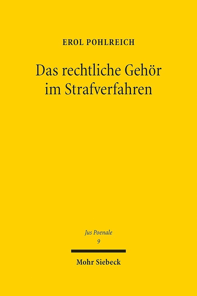 Das rechtliche Gehör im Strafverfahren main product photo