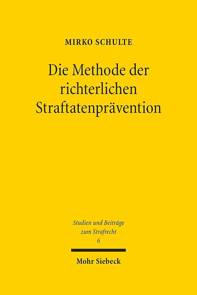 Die Methode der richterlichen Straftatenprävention main product photo