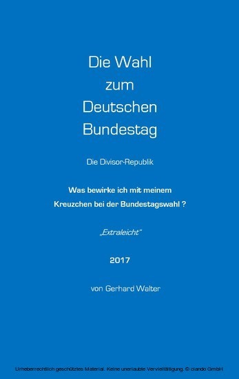 Die Wahl zum Deutschen Bundestag main product photo