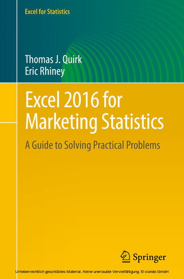 Excel 2016 for Marketing Statistics main product photo