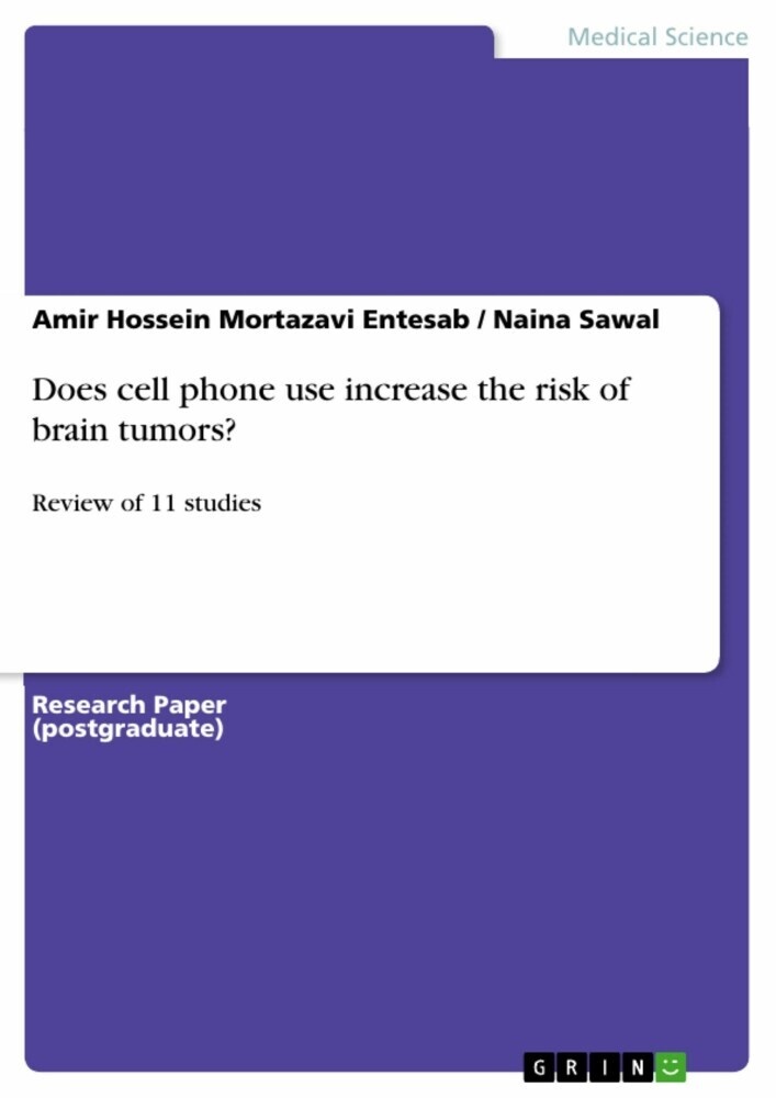 Does cell phone use increase the risk of brain tumors? main product photo