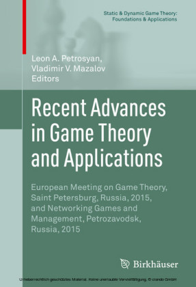 Recent Advances in Game Theory and Applications