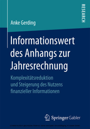 Informationswert des Anhangs zur Jahresrechnung