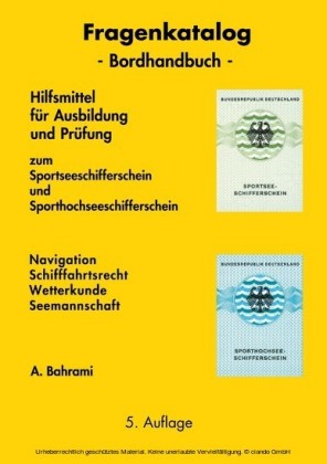 Fragenkatalog zum Sportseeschifferschein und Sporthochseeschifferschein