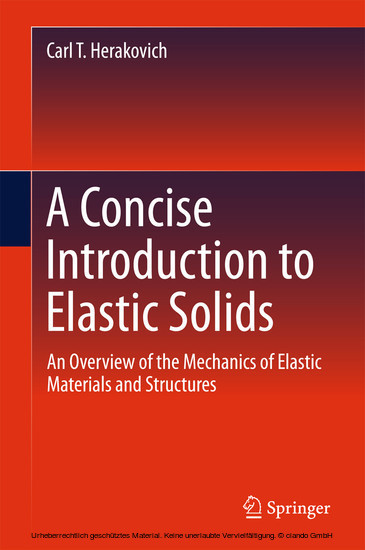 A Concise Introduction to Elastic Solids main product photo