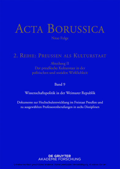 Wissenschaftspolitik in der Weimarer Republik main product photo