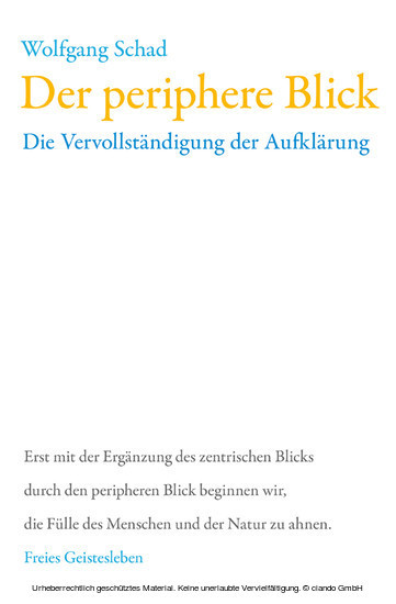 Der periphere Blick main product photo