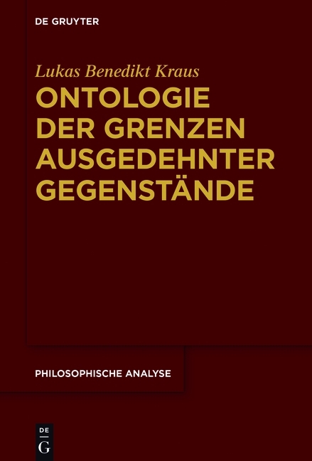 Ontologie der Grenzen ausgedehnter Gegenstände main product photo