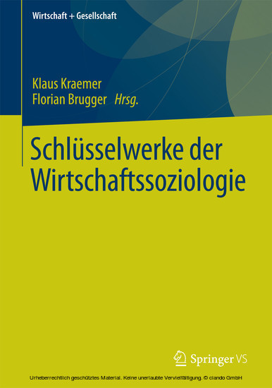 Schlüsselwerke der Wirtschaftssoziologie main product photo