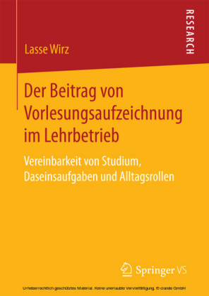Der Beitrag von Vorlesungsaufzeichnung im Lehrbetrieb