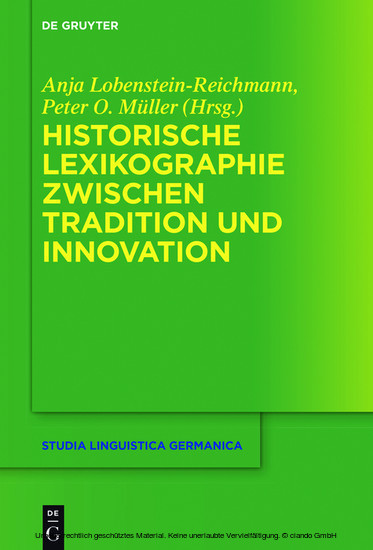 Historische Lexikographie zwischen Tradition und Innovation main product photo