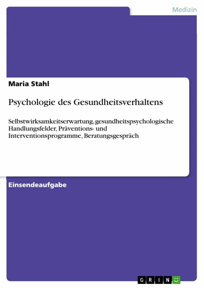 Psychologie des Gesundheitsverhaltens main product photo