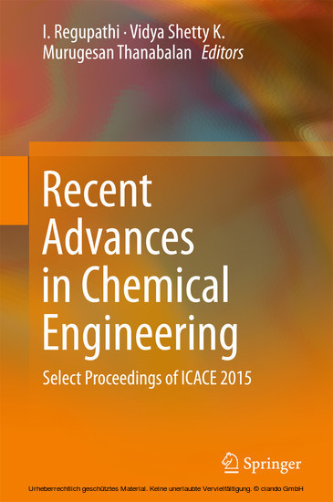 Recent Advances in Chemical Engineering main product photo