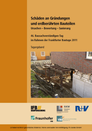 Schäden an Gründungen und erdberührten Bauteilen. Ursachen - Bewertung - Sanierung.
