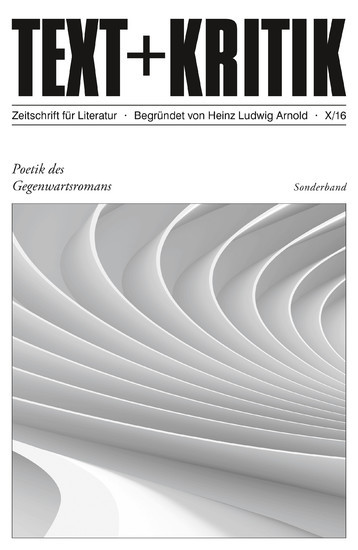 TEXT + KRITIK Sonderband 10 - Poetik des Gegenwartsromans main product photo