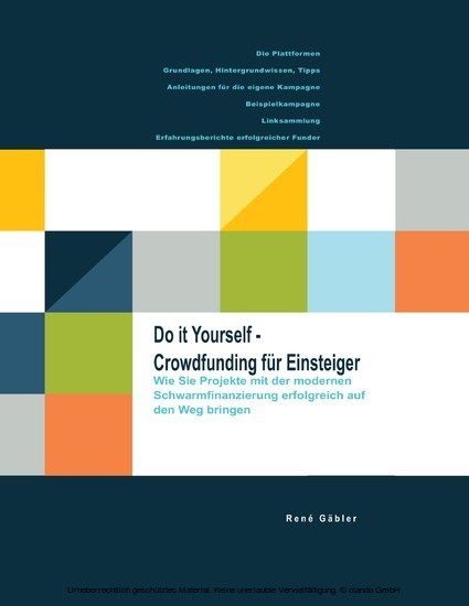 Do it yourself - Crowdfunding für Einsteiger main product photo