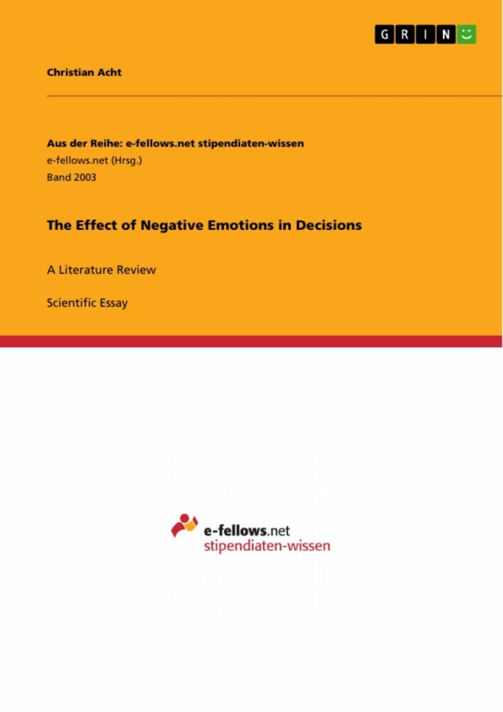 The Effect of Negative Emotions in Decisions main product photo