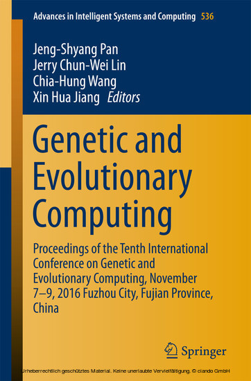 Genetic and Evolutionary Computing main product photo