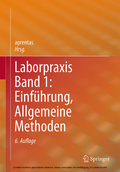 Laborpraxis Band 1: Einführung, Allgemeine Methoden main product photo