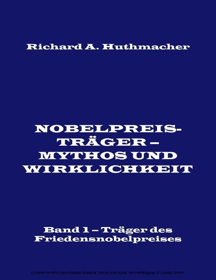Nobelpreisträger - Mythos und Wirklichkeit. Band 1 main product photo