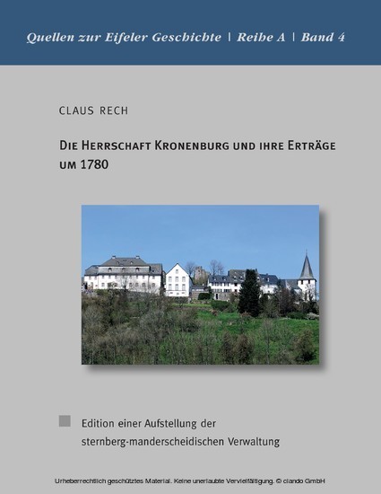 Die Herrschaft Kronenburg und ihre Erträge um 1780 main product photo
