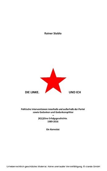 Die Linke. Und ich main product photo