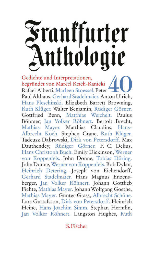 Frankfurter Anthologie. Bd.40 main product photo