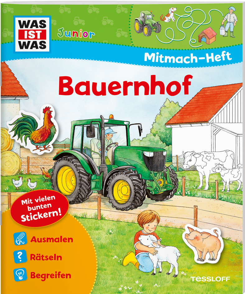 WAS IST WAS Junior Mitmach-Heft Bauernhof main product photo