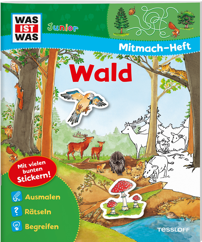 WAS IST WAS Junior Mitmach-Heft Wald main product photo