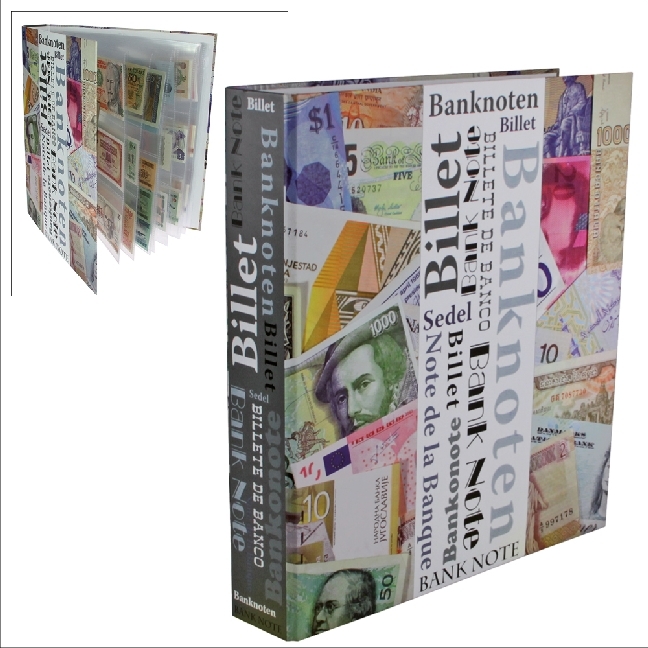 Banknotenalbum "Maxi", inkl. 20 Folienblättern für verschiedene Formate Banknoten main product photo