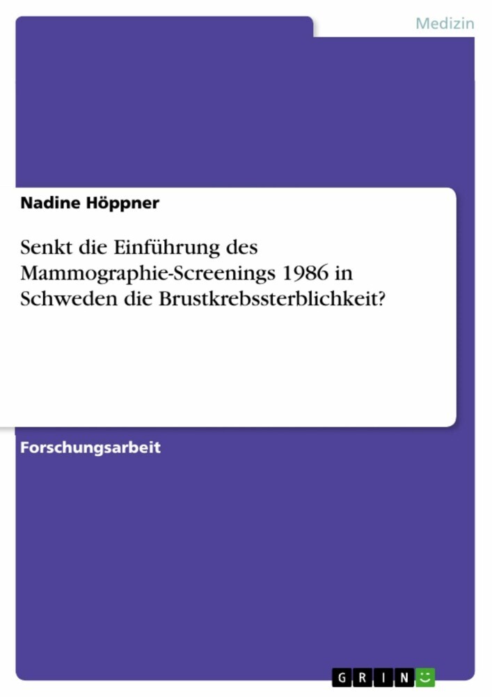 Senkt die Einführung des Mammographie-Screenings 1986 in Schweden die Brustkrebssterblichkeit? main product photo