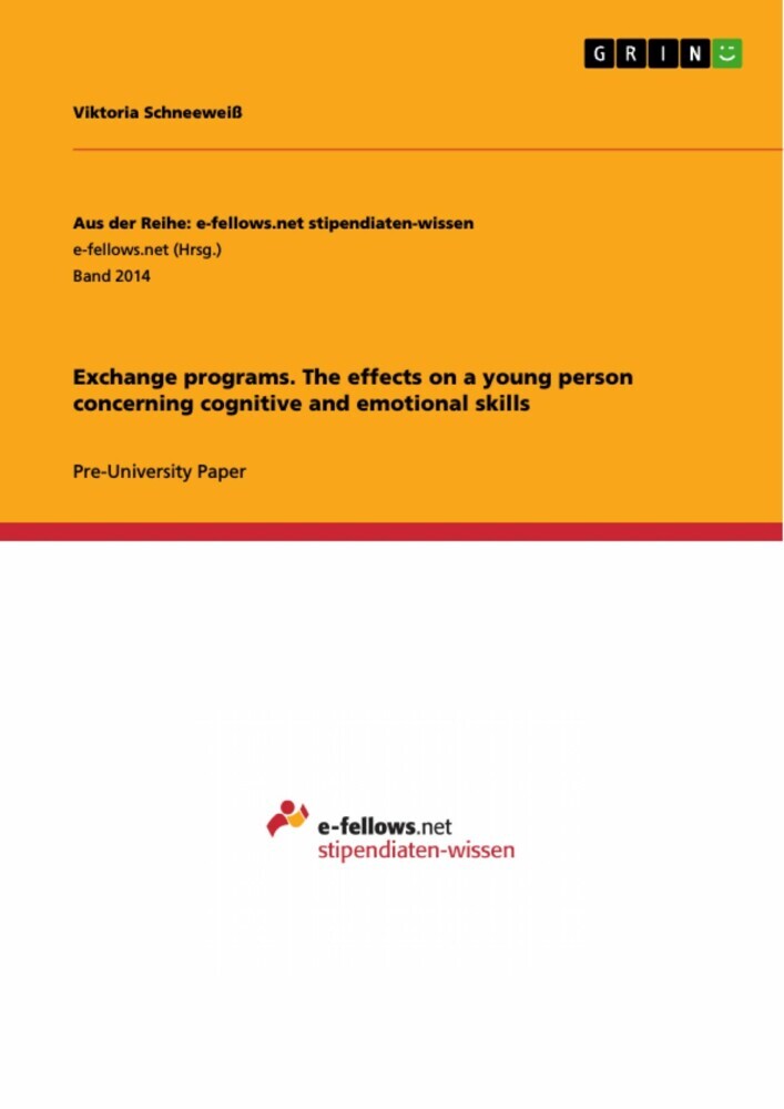 Exchange programs. The effects on a young person concerning cognitive and emotional skills main product photo