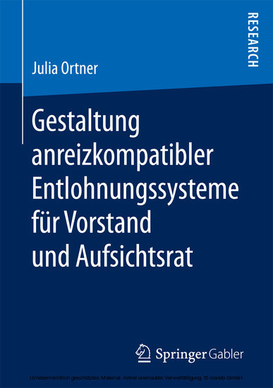 Gestaltung anreizkompatibler Entlohnungssysteme für Vorstand und Aufsichtsrat main product photo