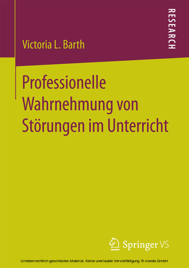 Professionelle Wahrnehmung von Störungen im Unterricht main product photo