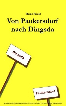 Von Paukersdorf nach Dingsda