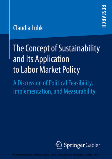 The Concept of Sustainability and Its Application to Labor Market Policy main product photo