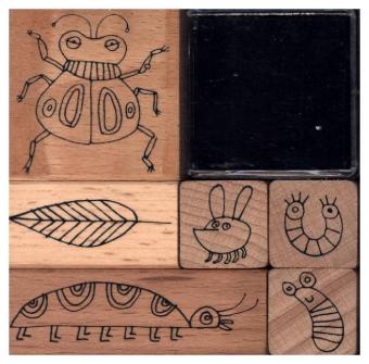 Stempelset Colouring Activity, Insekten