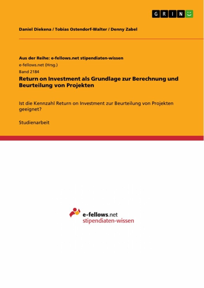 Return on Investment als Grundlage zur Berechnung und Beurteilung von Projekten main product photo