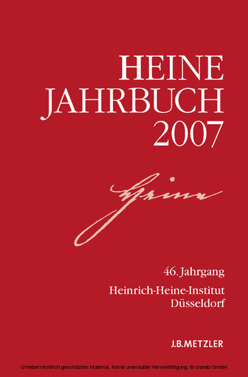 Heine-Jahrbuch 2007 main product photo
