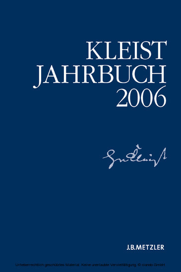 Kleist-Jahrbuch 2006 main product photo