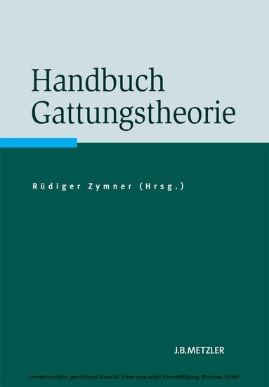 Handbuch Gattungstheorie main product photo