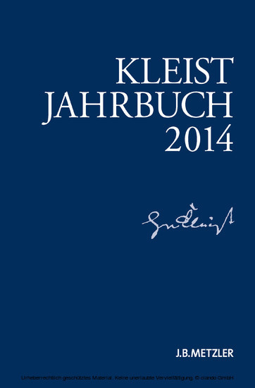 Kleist-Jahrbuch 2014 main product photo