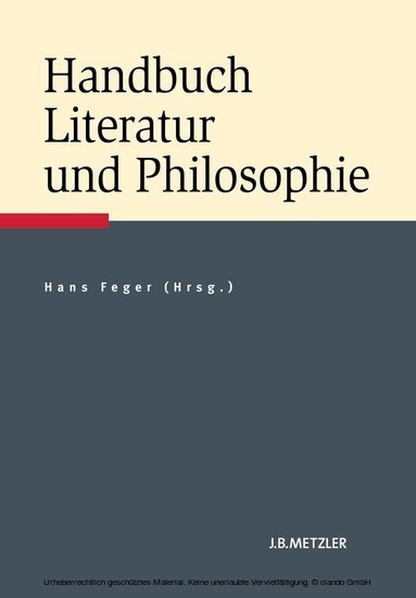 Handbuch Literatur und Philosophie main product photo