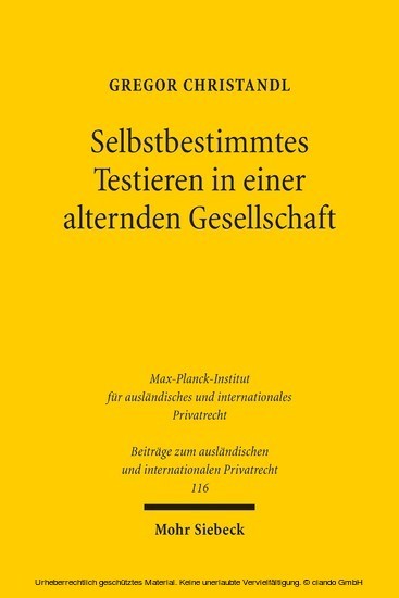 Selbstbestimmtes Testieren in einer alternden Gesellschaft main product photo