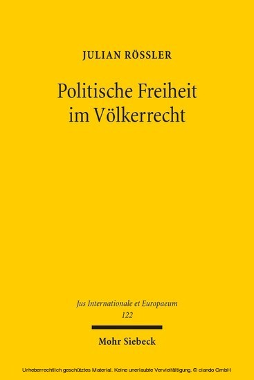 Politische Freiheit im Völkerrecht main product photo
