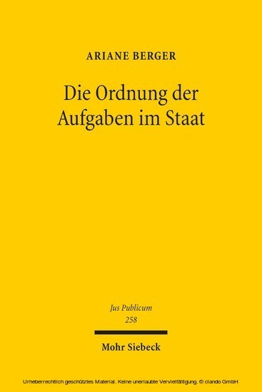Die Ordnung der Aufgaben im Staat main product photo