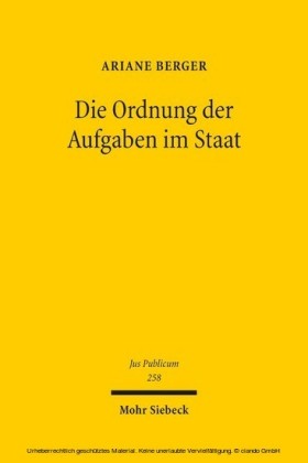 Die Ordnung der Aufgaben im Staat