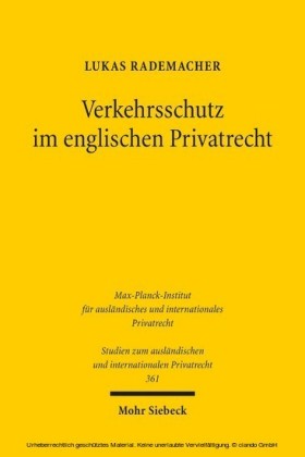 Verkehrsschutz im englischen Privatrecht