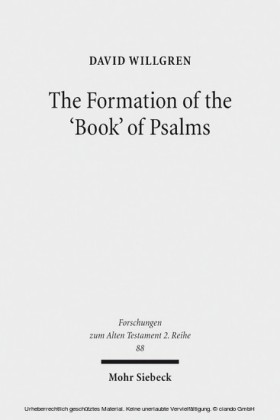 The Formation of the 'Book' of Psalms