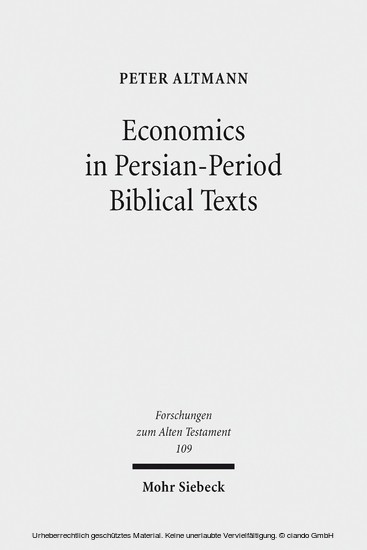 Economics in Persian-Period Biblical Texts main product photo